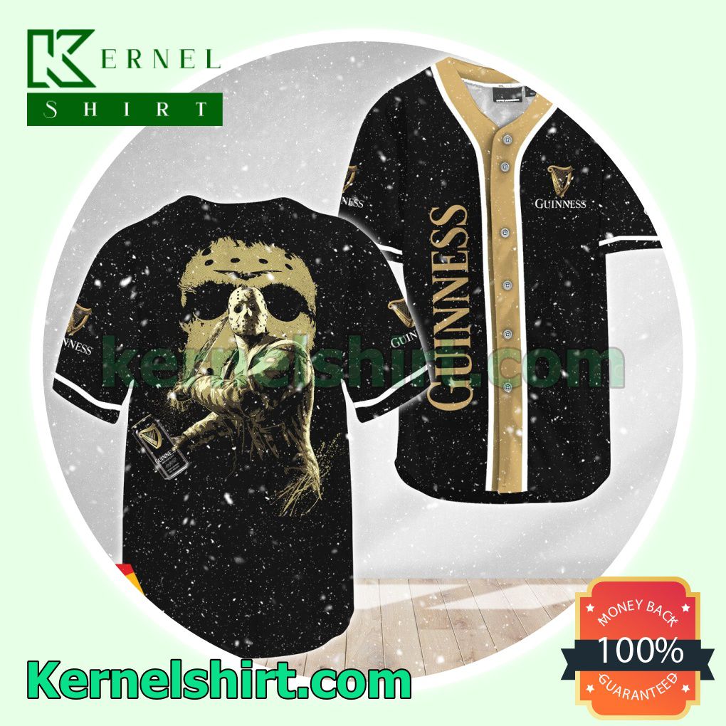 Jason Voorhees Friday The 13th Guinness Beer Custom Baseball Jersey