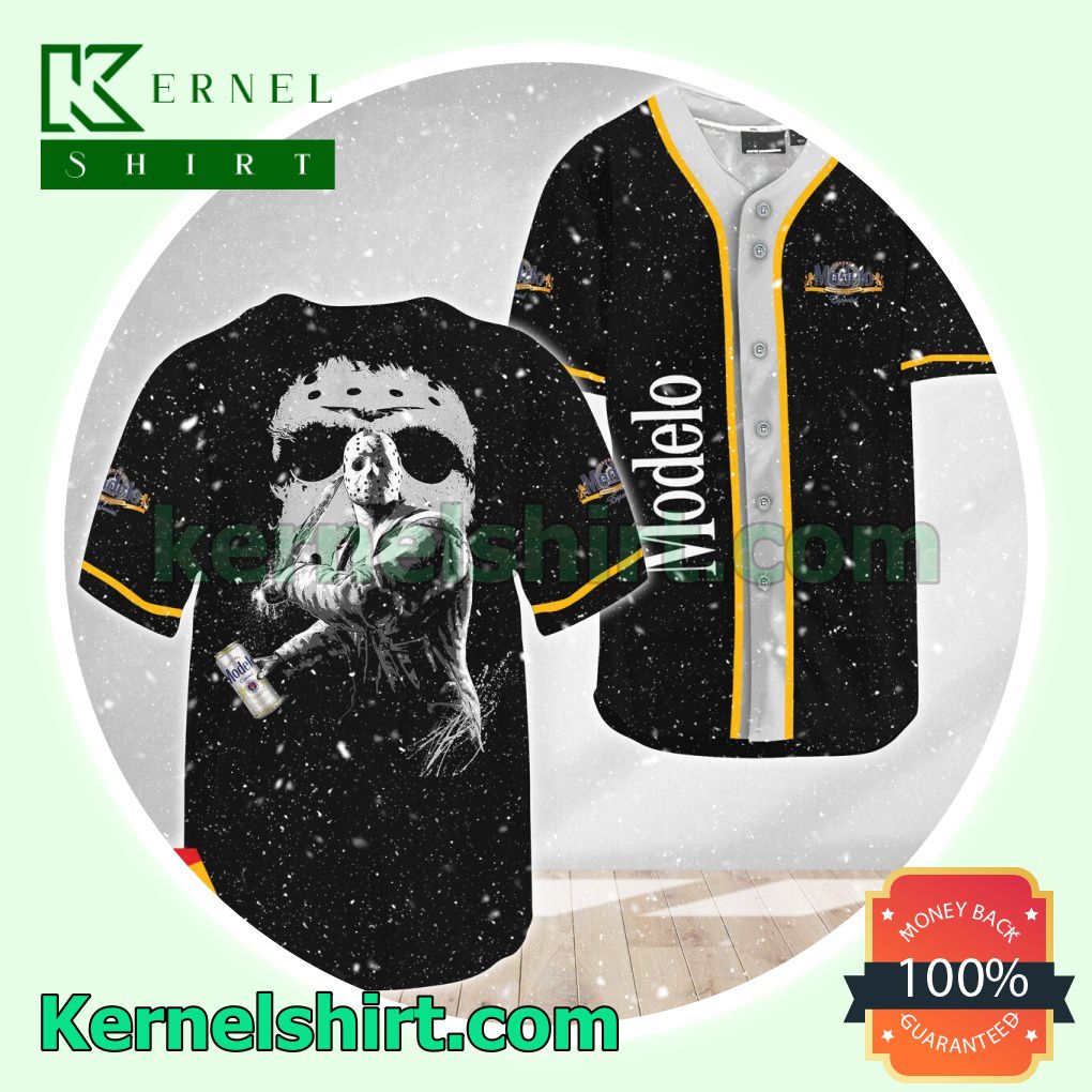 Jason Voorhees Friday The 13th Modelo Beer Custom Baseball Jersey