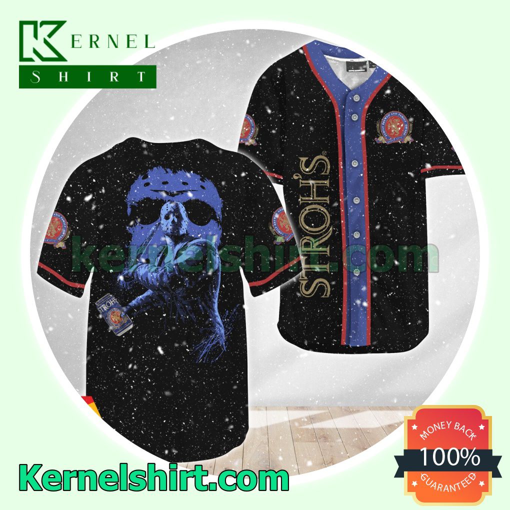Jason Voorhees Friday The 13th Stroh's Beer Custom Baseball Jersey