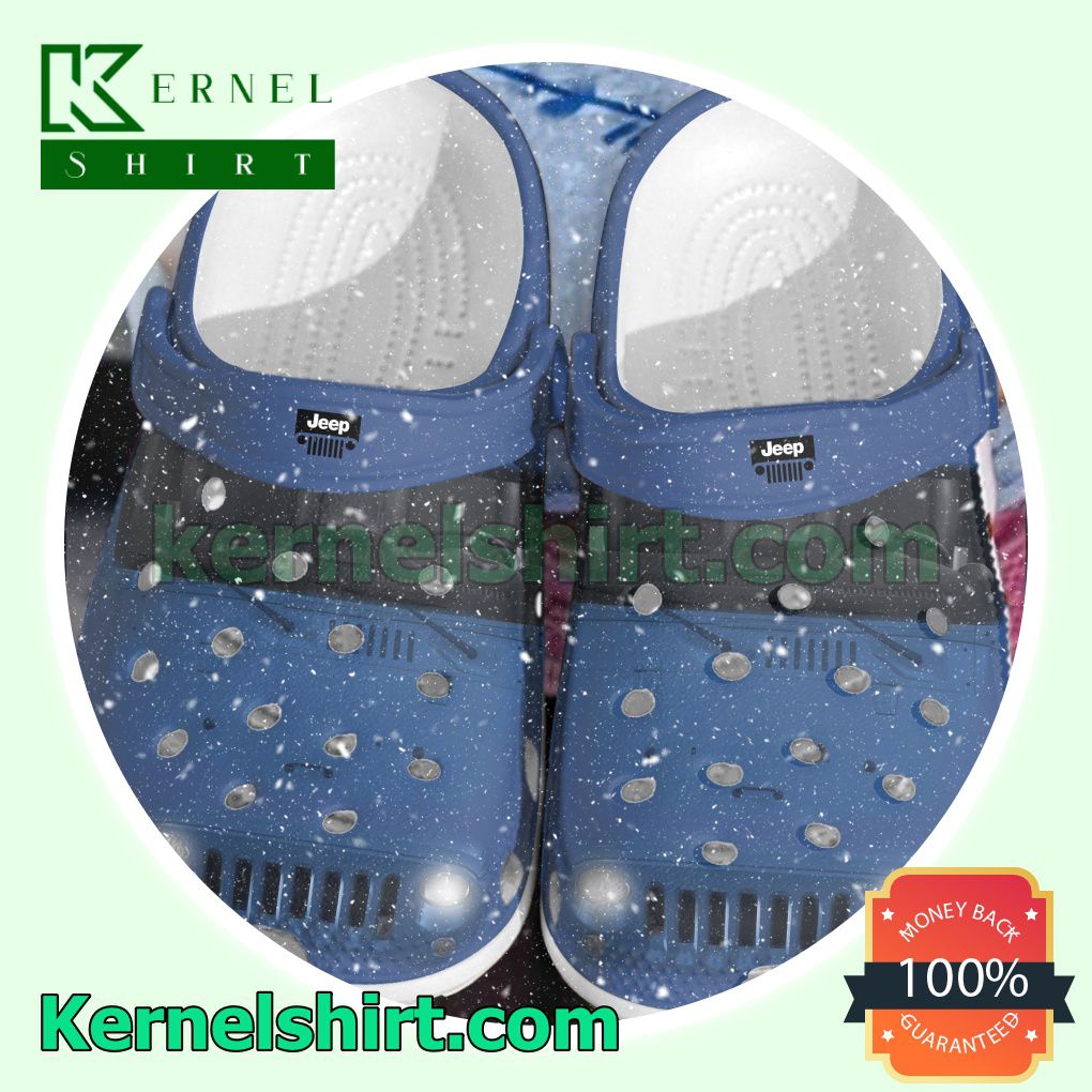 Jeep Blue Car Full Print Clogs Shoes Slippers Sandals