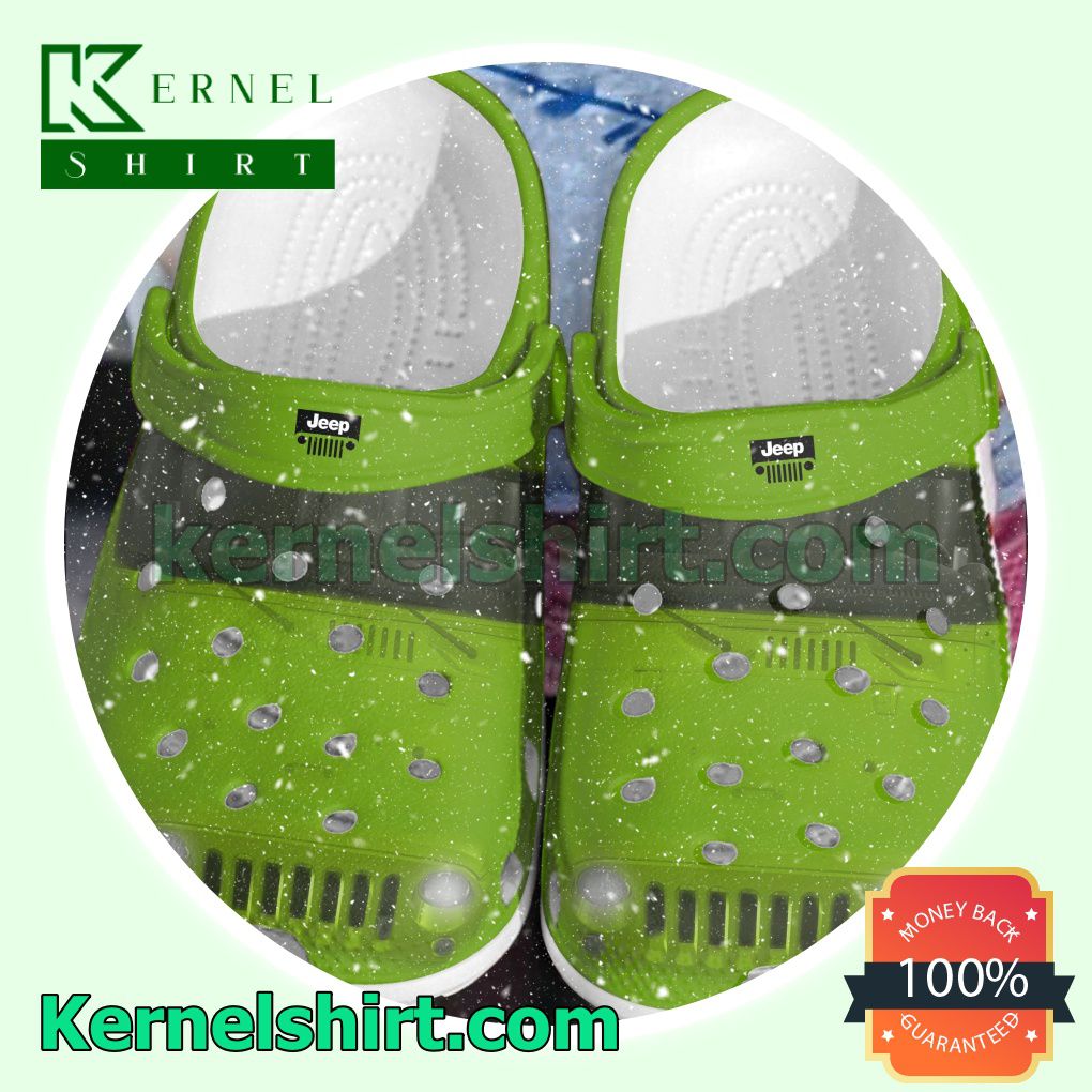 Jeep Green Car Full Print Clogs Shoes Slippers Sandals