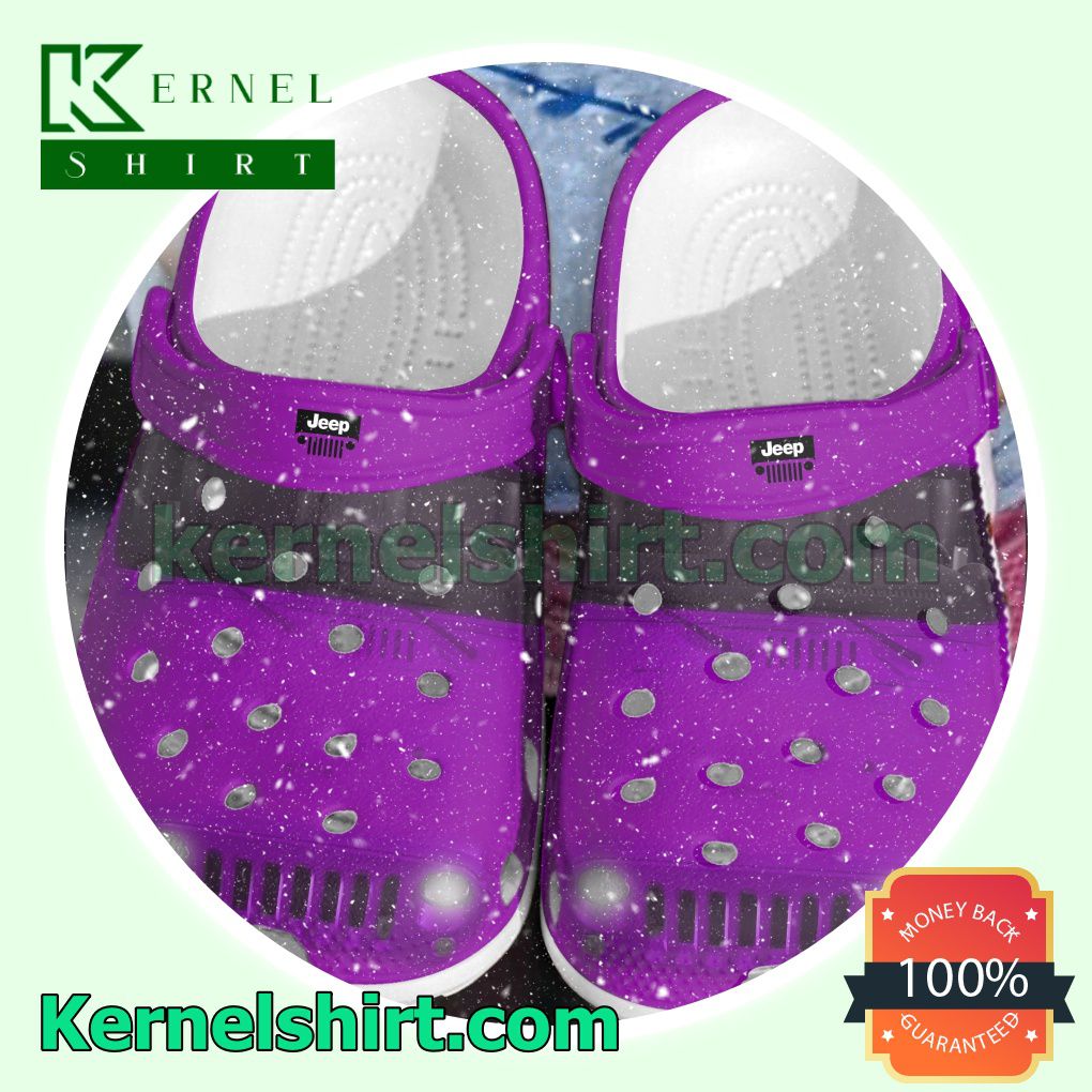 Jeep Purple Car Full Print Clogs Shoes Slippers Sandals