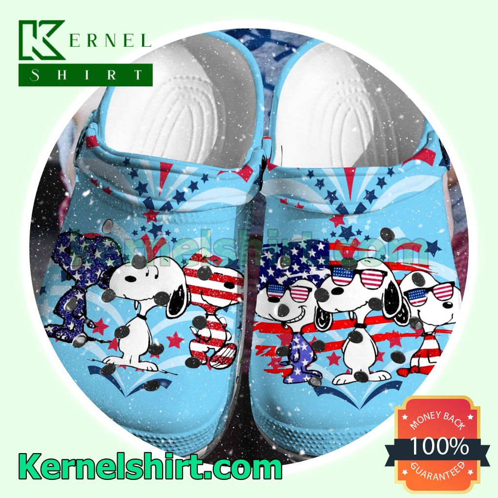 July 4th Snoopy Clogs Shoes Slippers Sandals