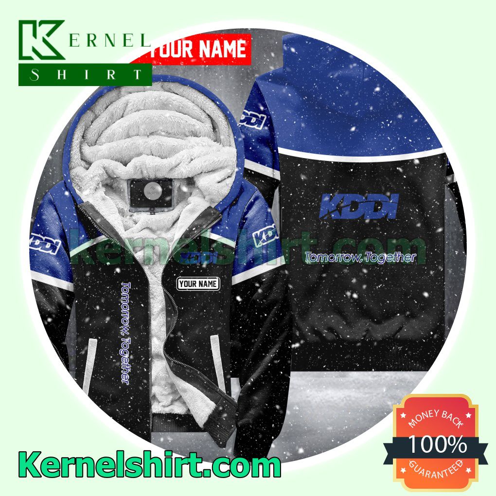 KDDI Japan Brand Fleece Hoodie Jacket