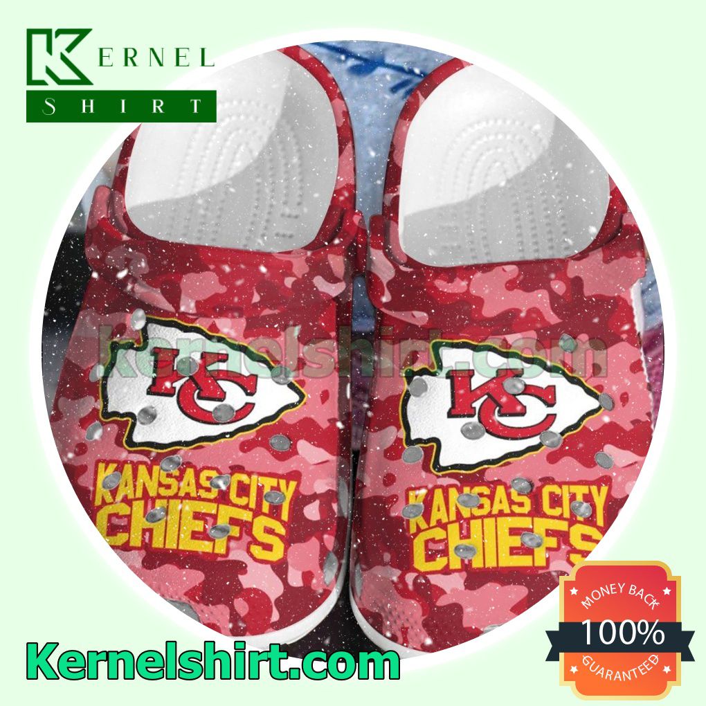 Kansas City Chiefs Logo Color Splash Clogs Shoes Slippers Sandals