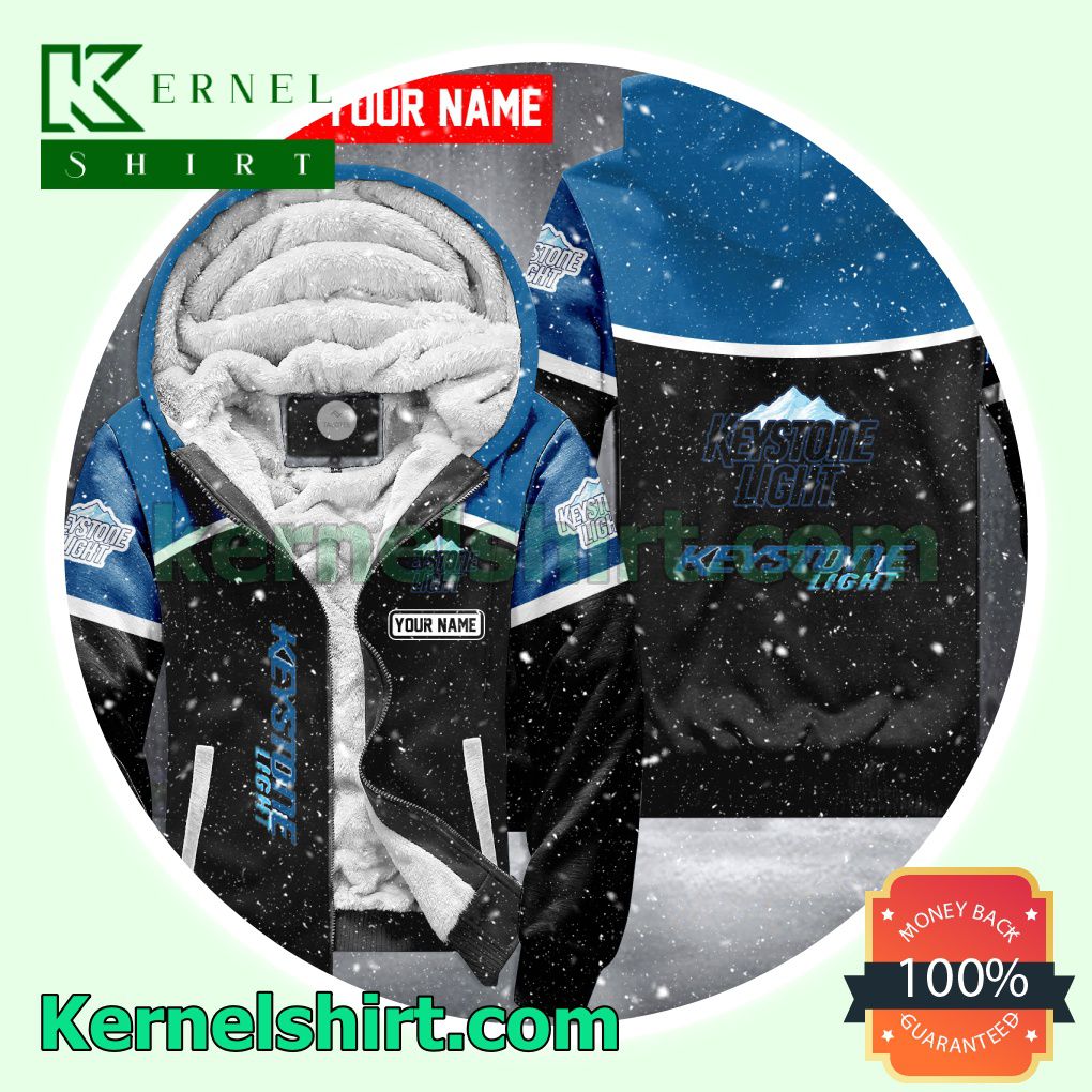 Keystone Light Brand Fleece Hoodie Jacket