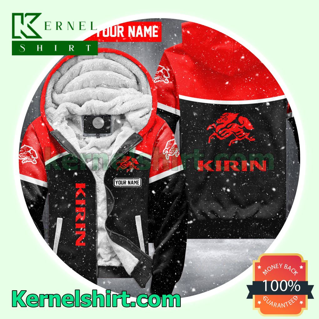 Kirin Beer Brand Fleece Hoodie Jacket