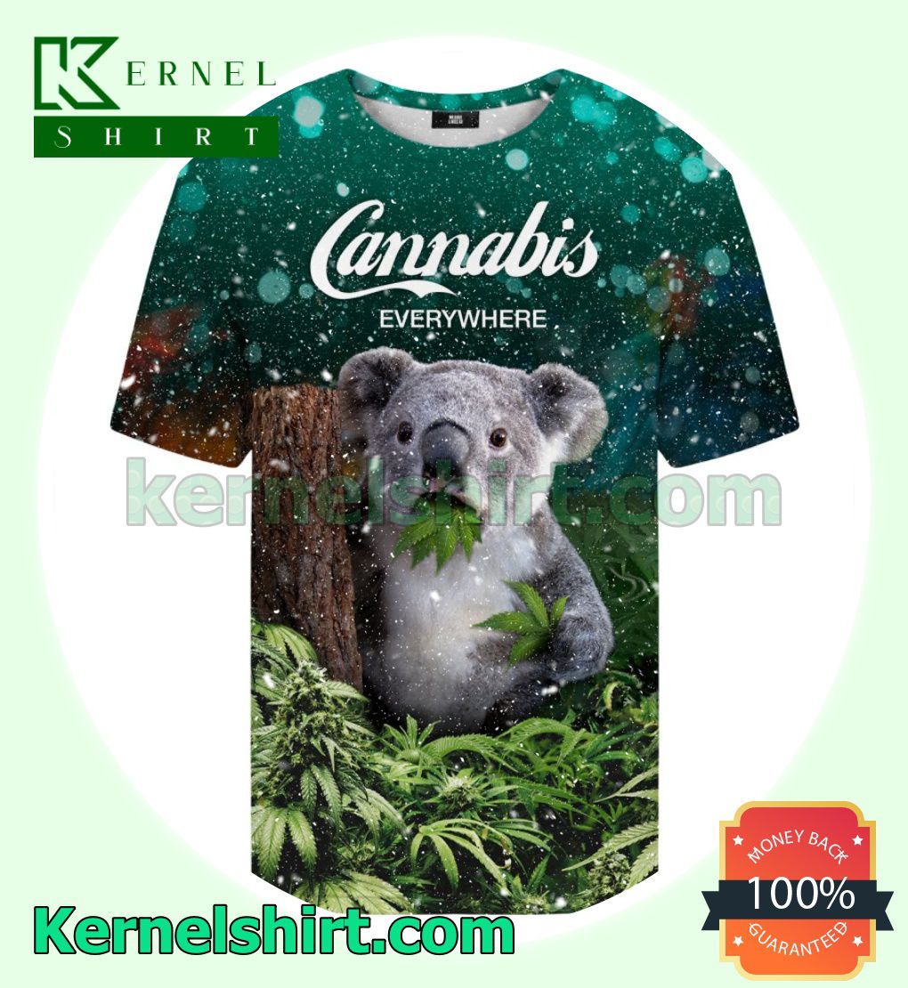 Koala Cannabis Everywhere Crewneck Tee