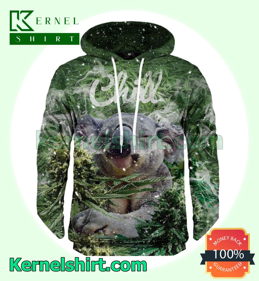 Koala Chill Weed Get High Hoodies Sweatshirt