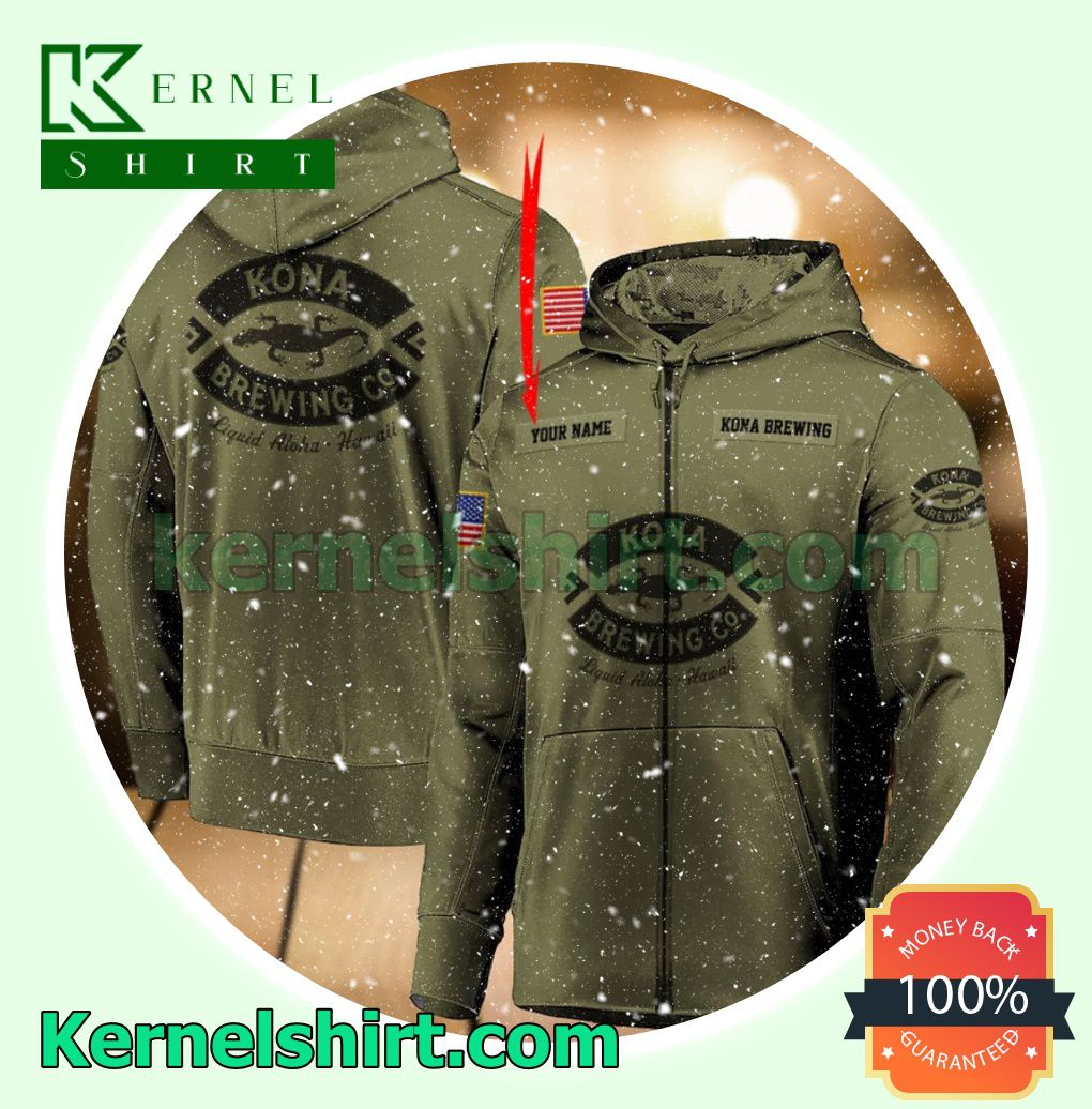 Kona Beer Military Hooded Sweatshirt a