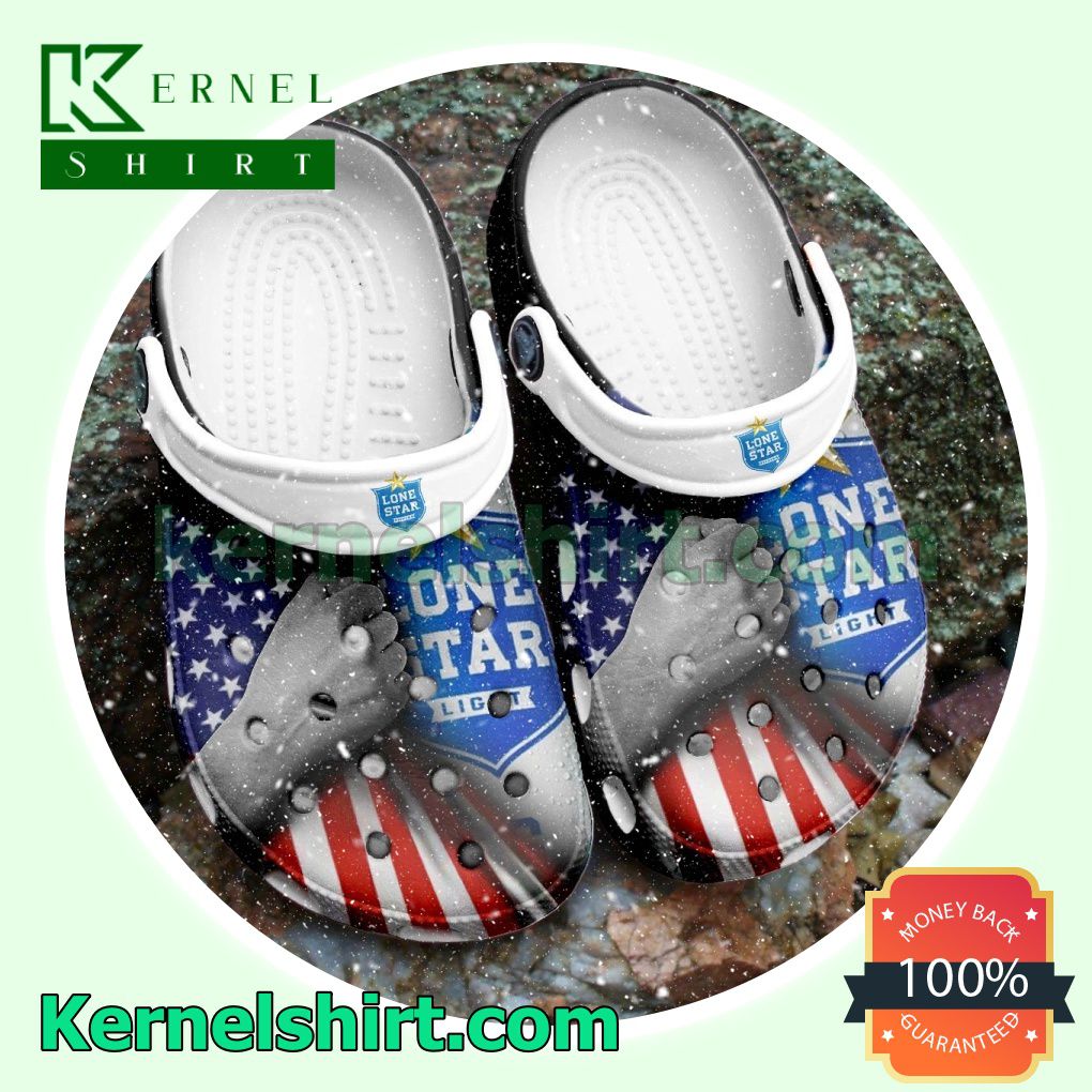 Lone Star Light American Flag Clogs Shoes Slippers Sandals
