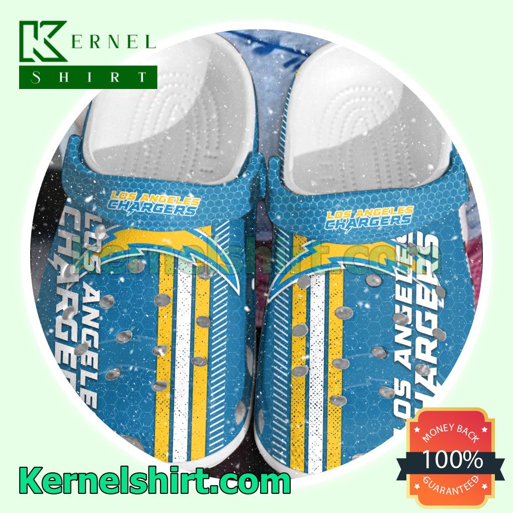 Los Angeles Chargers Metal Pattern Clogs Shoes Slippers Sandals