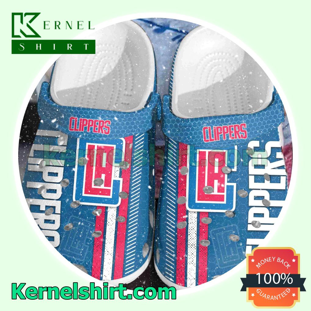 Los Angeles Clippers Hive Pattern Clogs Shoes Slippers Sandals