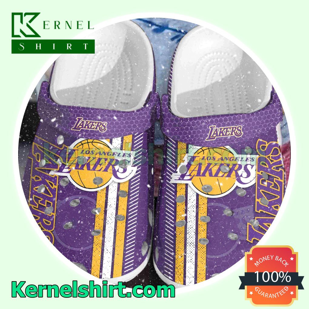 Los Angeles Lakers Hive Pattern Clogs Shoes Slippers Sandals