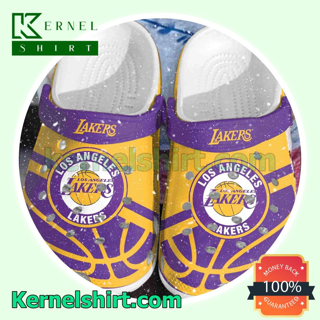 Los Angeles Lakers Logo Basketball Clogs Shoes Slippers Sandals