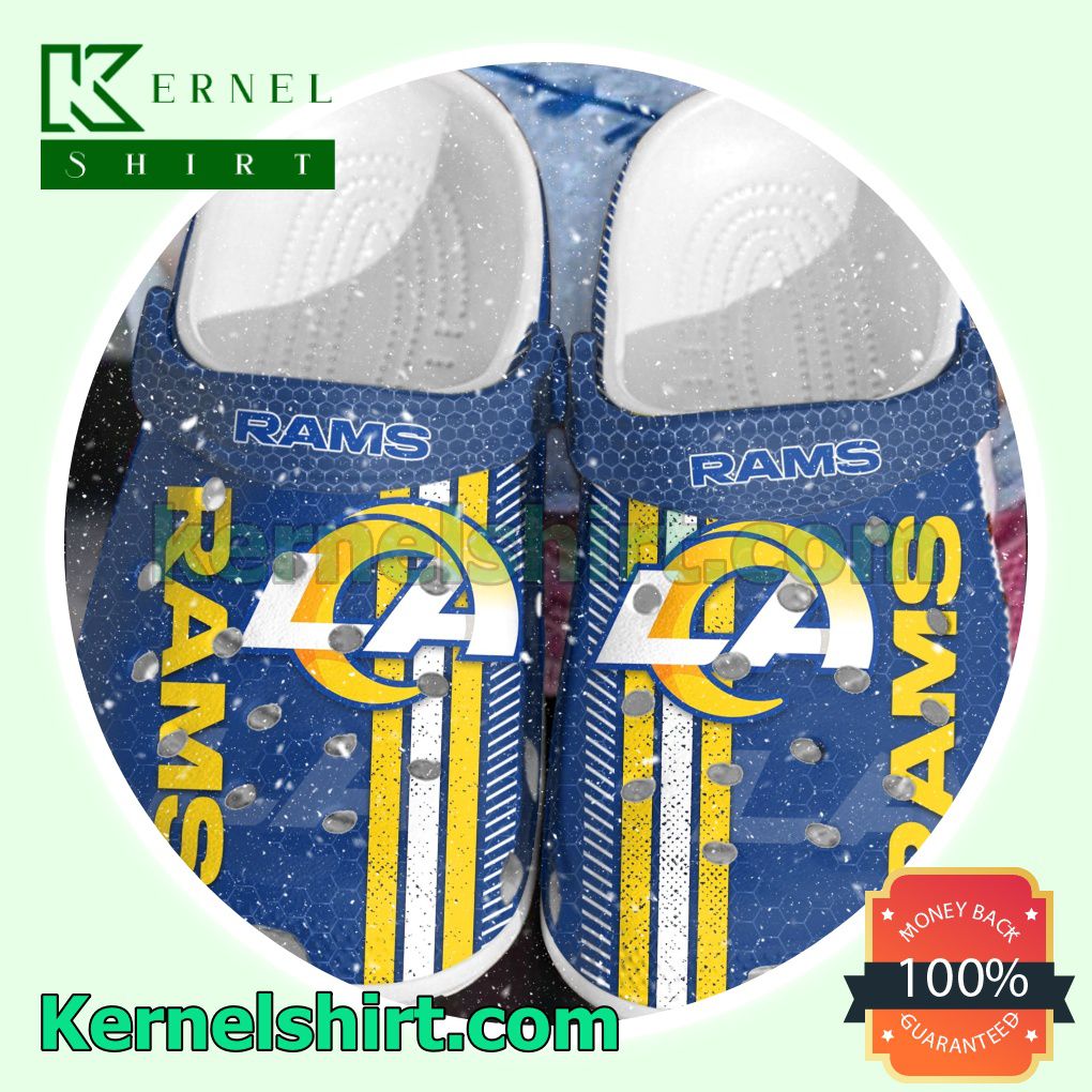 Los Angeles Rams Hive Pattern Clogs Shoes Slippers Sandals