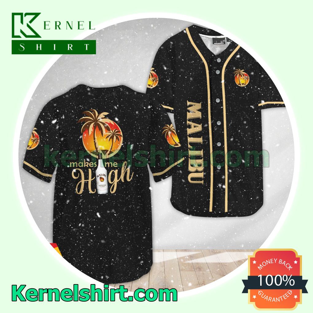 Malibu Rum Make Me High Custom Baseball Jersey