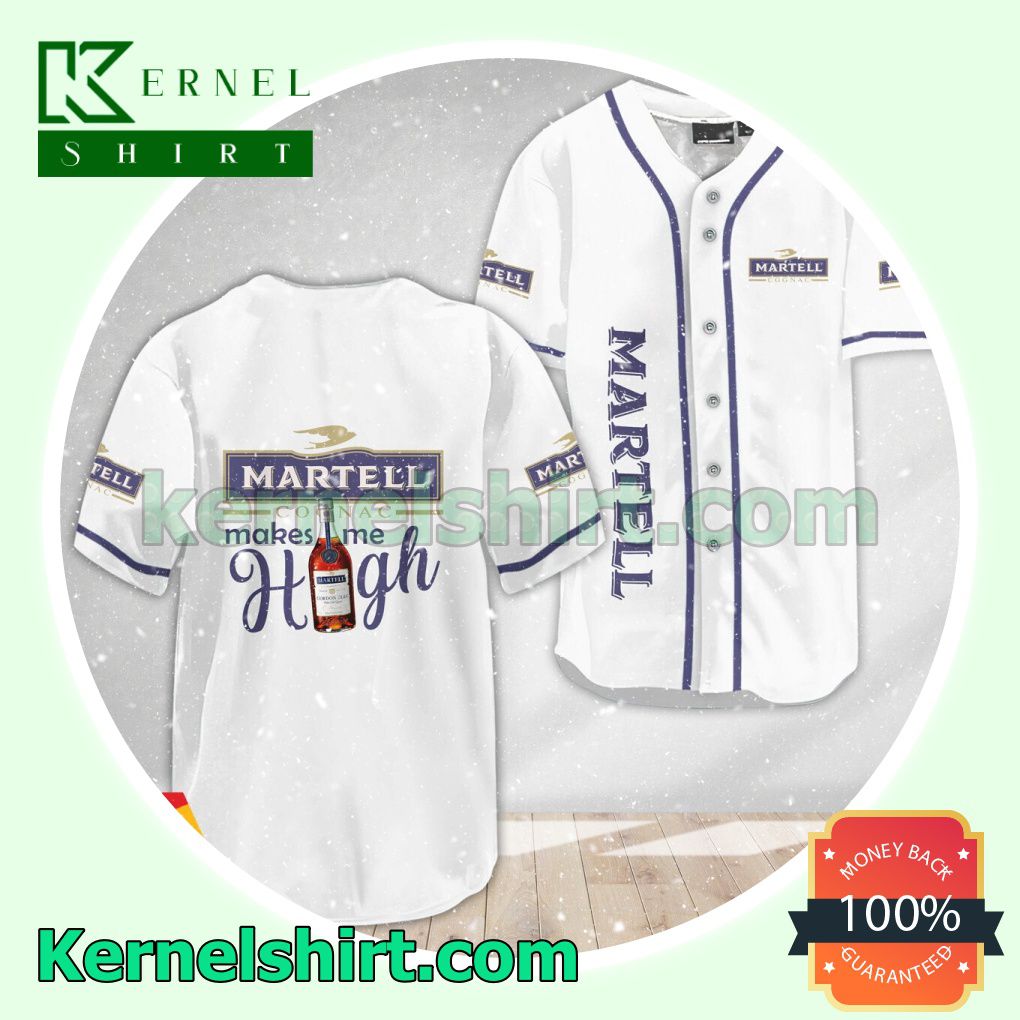 Martell Cognac Make Me High Custom Baseball Jersey