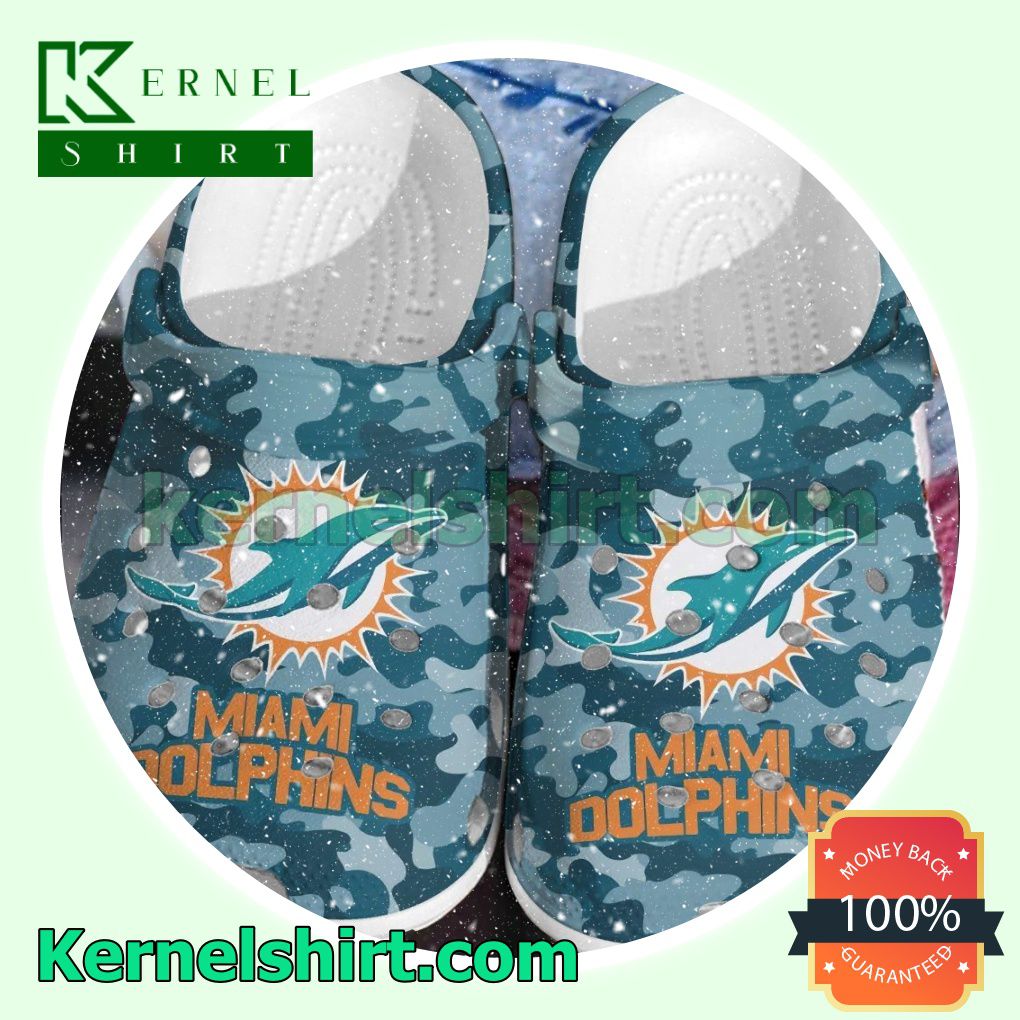Miami Dolphins Camouflage Clogs Shoes Slippers Sandals