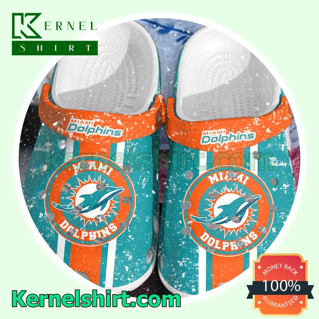 Miami Dolphins Logo Football Clogs Shoes Slippers Sandals