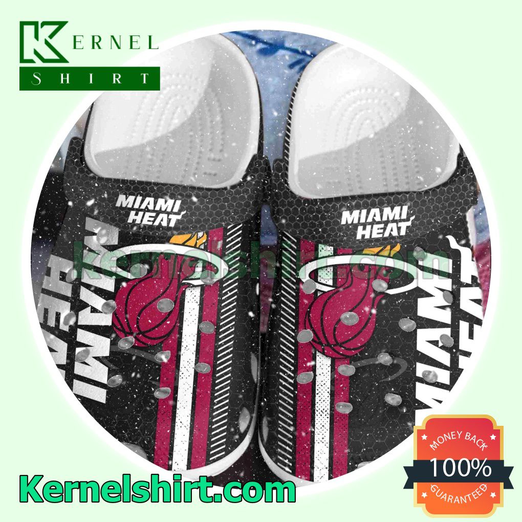 Miami Heat Hive Pattern Clogs Shoes Slippers Sandals