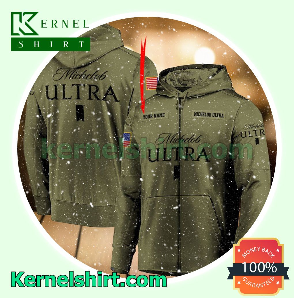 Michelob ULTRA Military Hooded Sweatshirt a