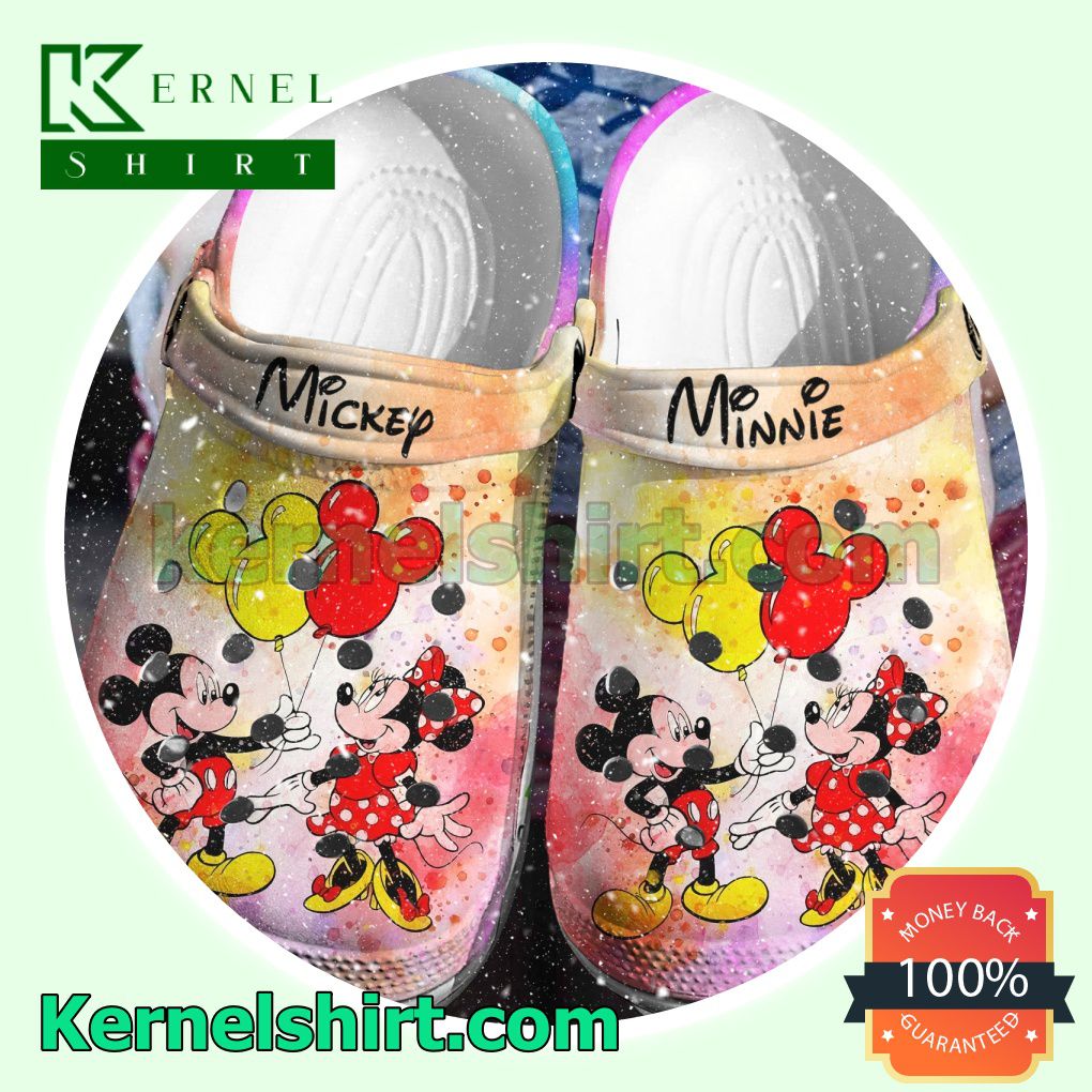 Mickey And Minnie Balloons Clogs Shoes Slippers Sandals