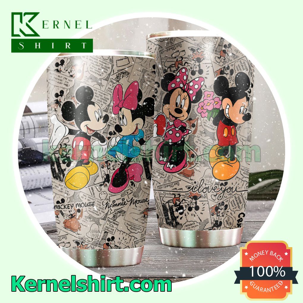 Mickey And Minnie Comic Tumbler Cup