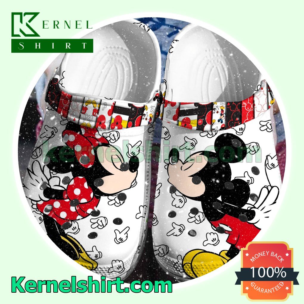 Mickey And Minnie Hand Signals Clogs Shoes Slippers Sandals