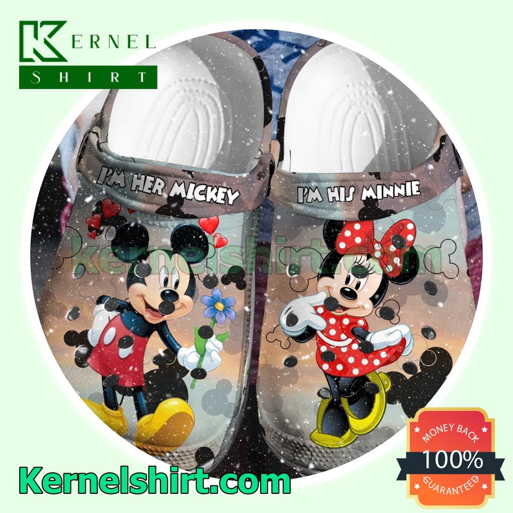 Mickey And Minnie I'm Yours Clogs Shoes Slippers Sandals