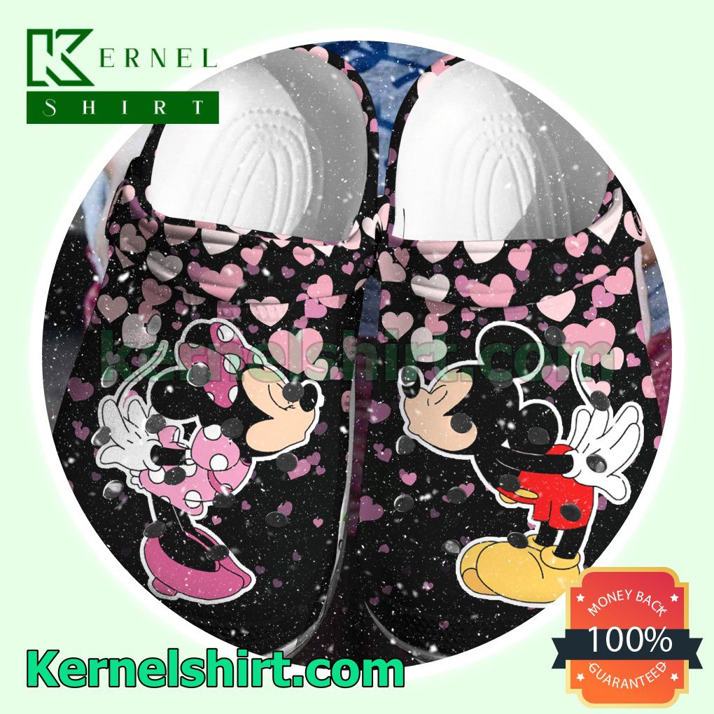 Mickey And Minnie Kiss Clogs Shoes Slippers Sandals