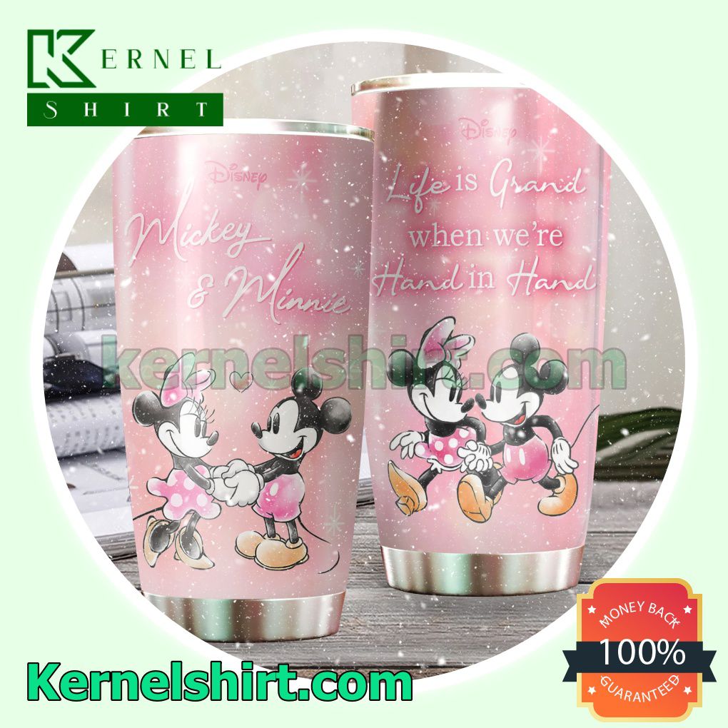 Mickey And Minnie Life Is Grand When We're Hand In Hand Tumbler Cup