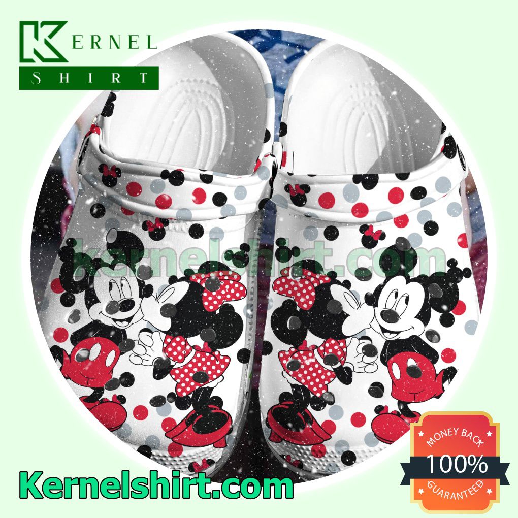 Mickey And Minnie Love Kiss Clogs Shoes Slippers Sandals