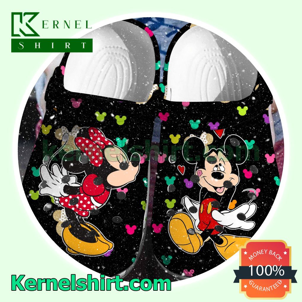 Mickey And Minnie Multicolor Head Clogs Shoes Slippers Sandals
