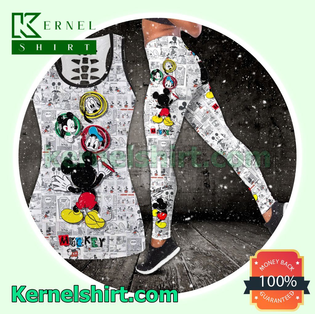 Mickey Donald Goofy Comic Hooded Sweatshirt Women Legging