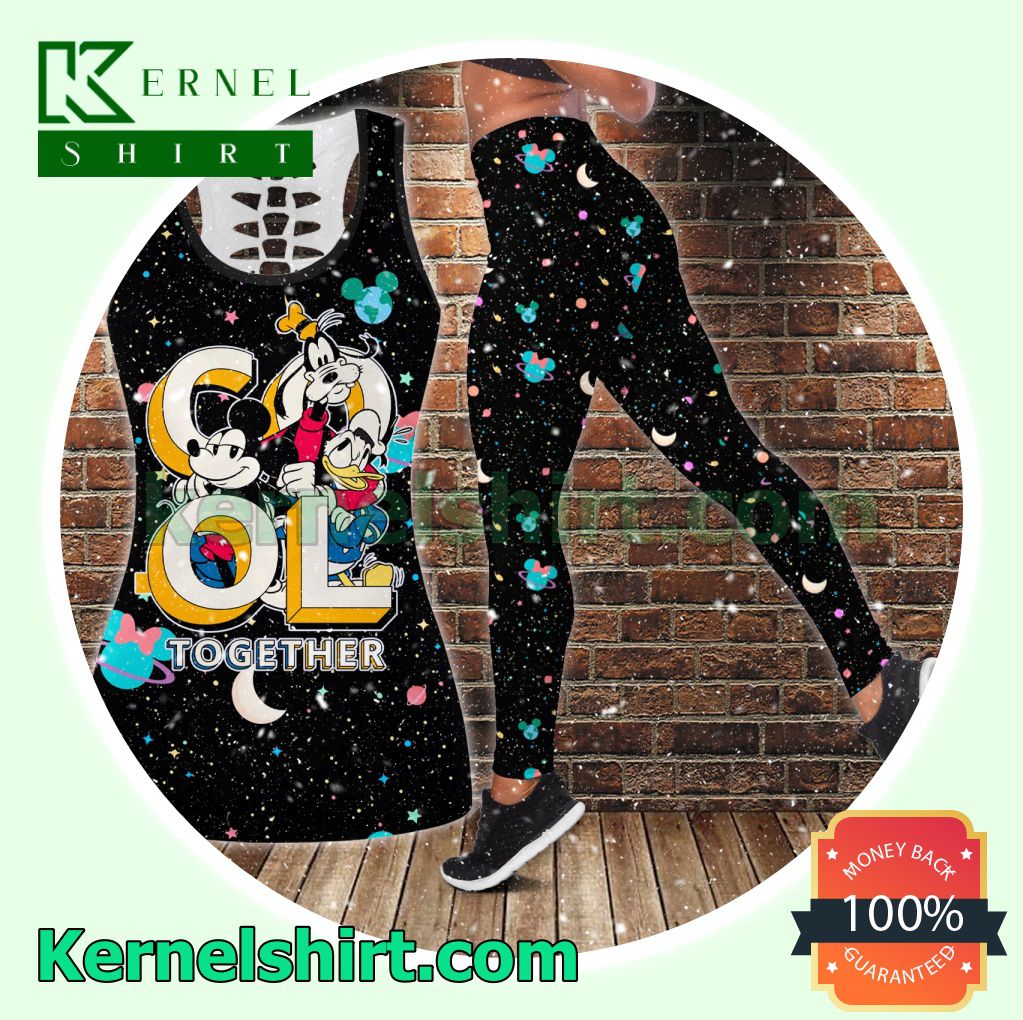 Mickey Goofy Donald Cool Together Hooded Sweatshirt Women Legging