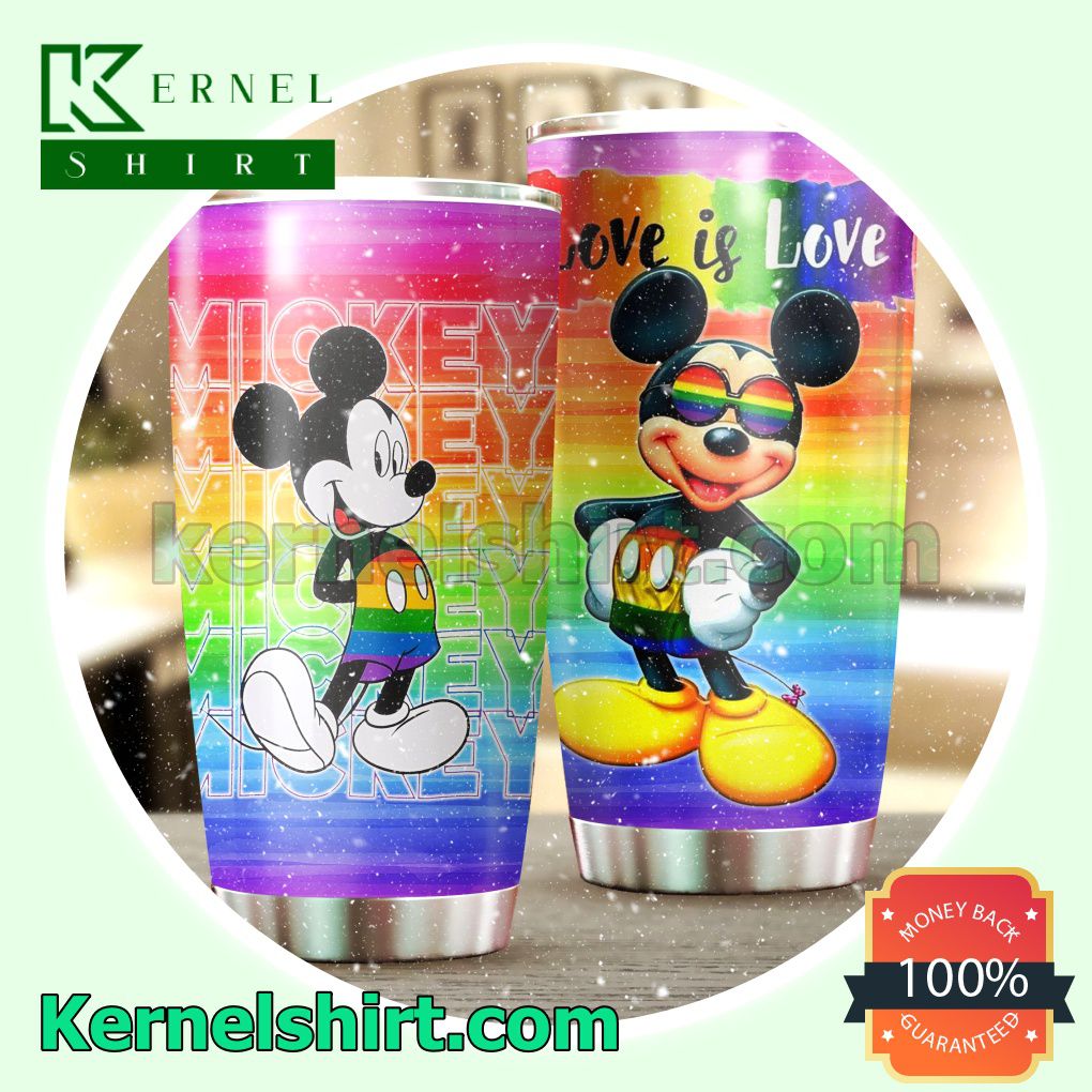 Mickey Love Is Love Lgbt Tumbler Cup