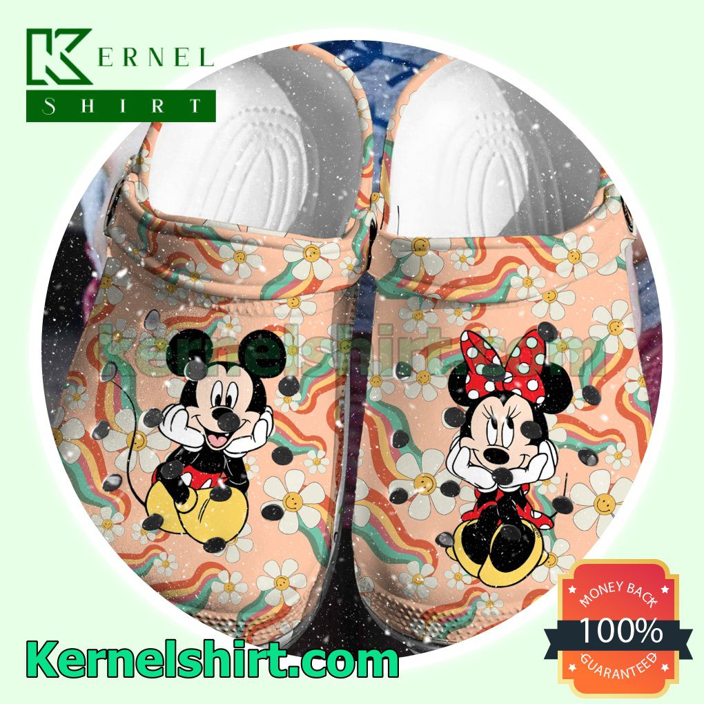 Mickey Minnie And Smiley Flower Clogs Shoes Slippers Sandals