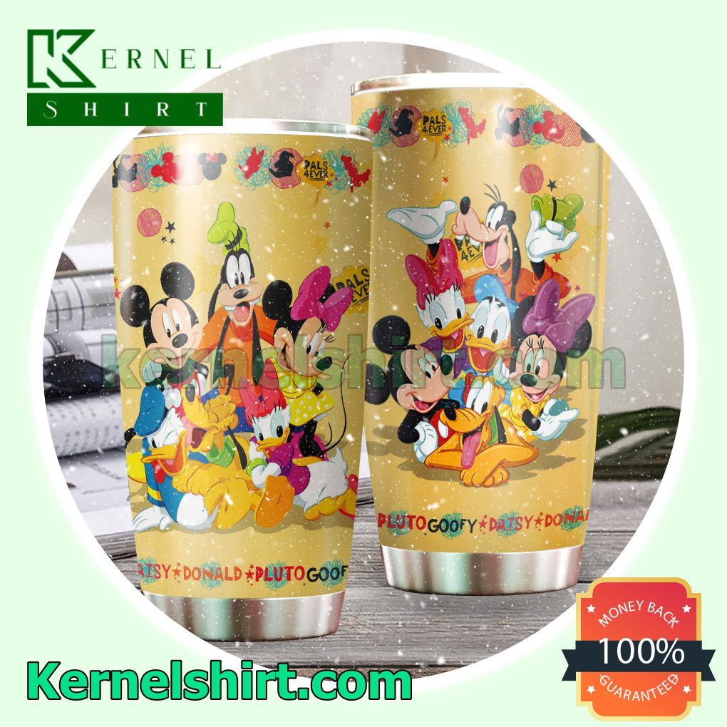 Mickey Minnie Pluto Goofy Daisy Donald Tumbler Cup