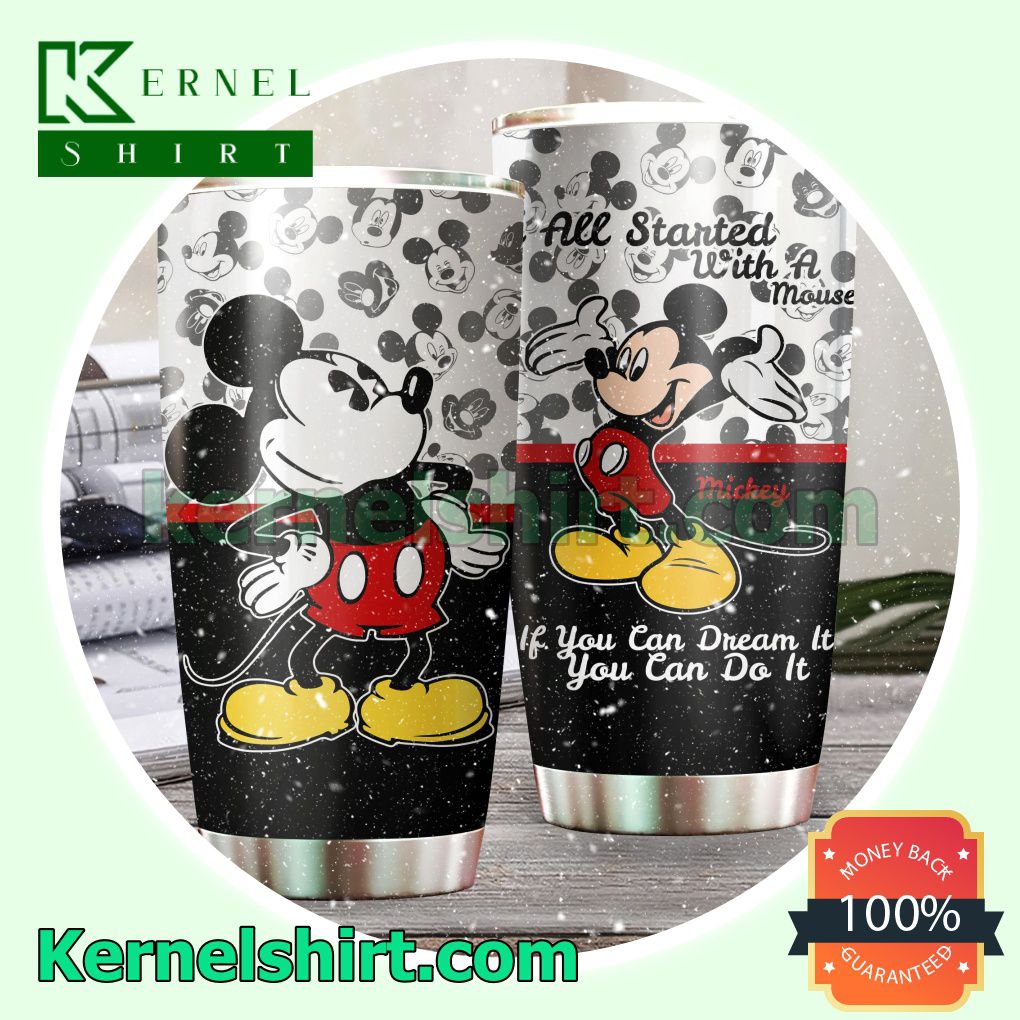 Mickey Mouse All Started With A Mouse Tumbler Cup