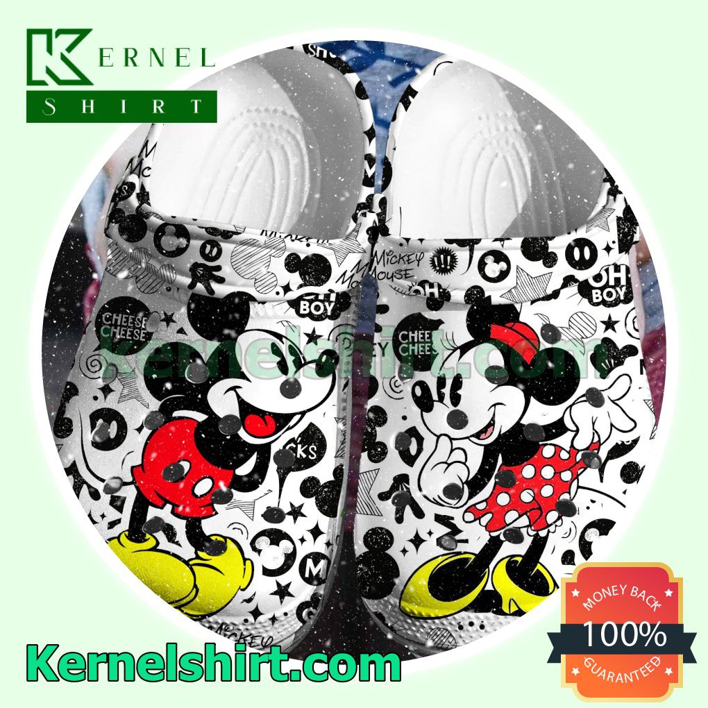 Mickey Mouse And Minnie Mouse Cheese Clogs Shoes Slippers Sandals