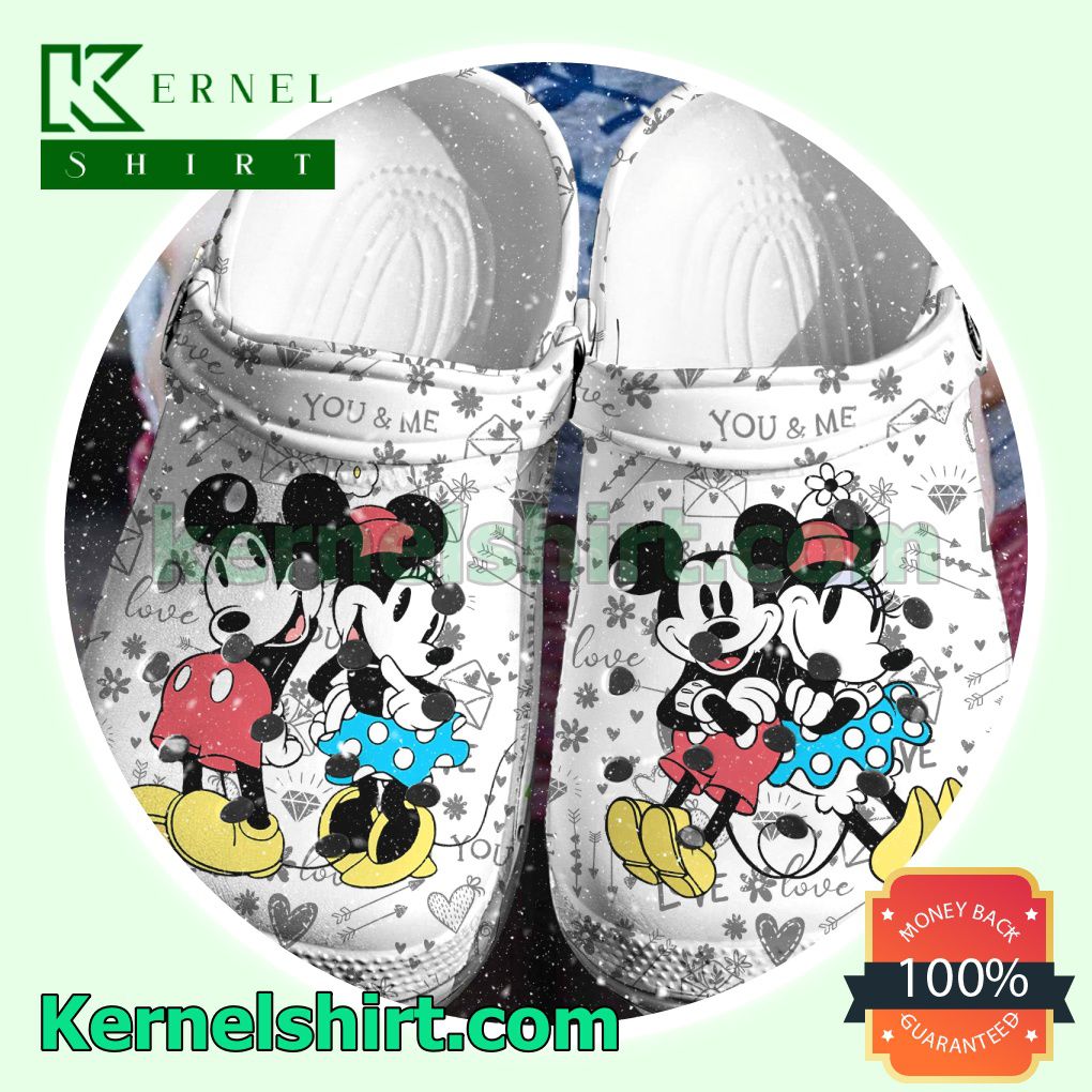 Mickey Mouse And Minnie Mouse You And Me Clogs Shoes Slippers Sandals