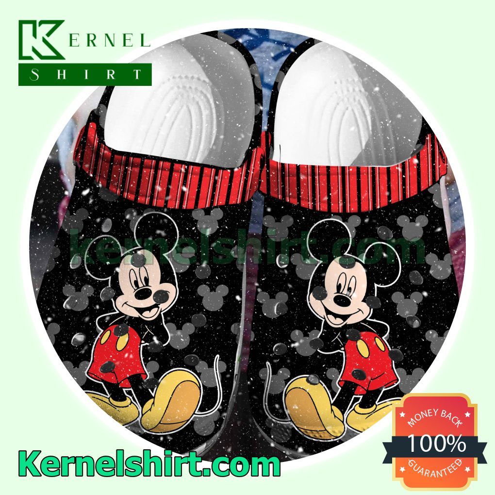 Mickey Mouse Black Clogs Shoes Slippers Sandals