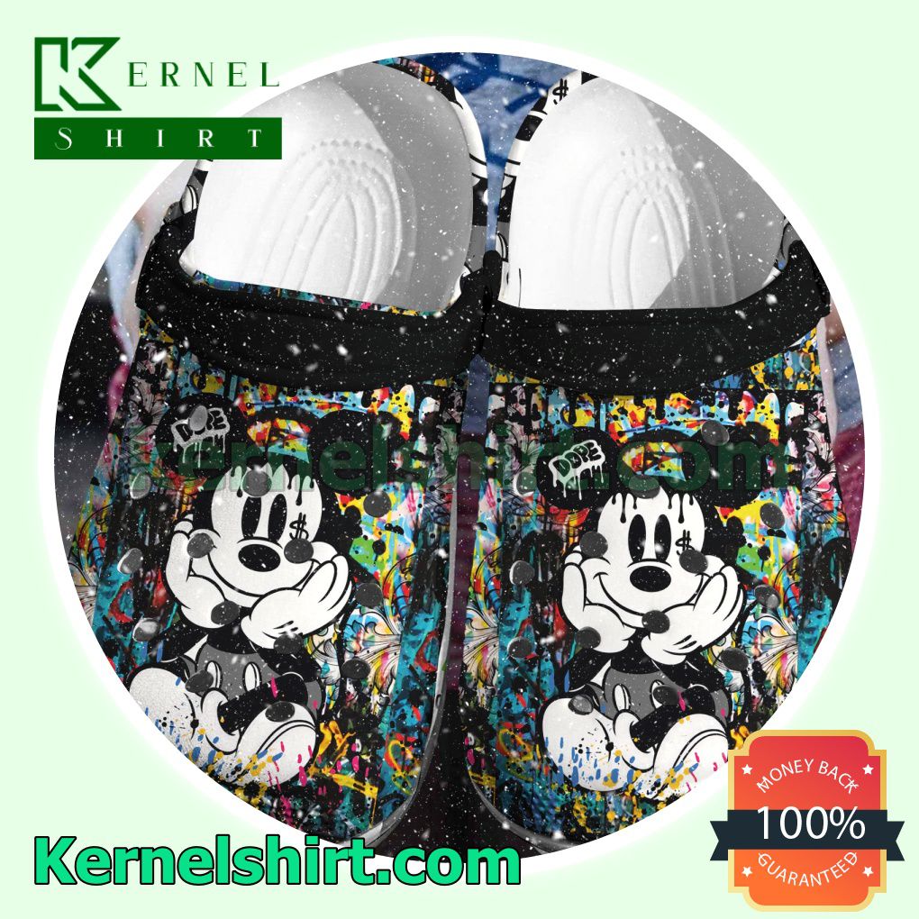 Mickey Mouse Dope Watercolor Clogs Shoes Slippers Sandals