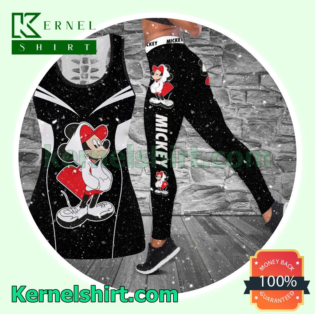 Mickey Mouse Fashion Hooded Sweatshirt Women Legging