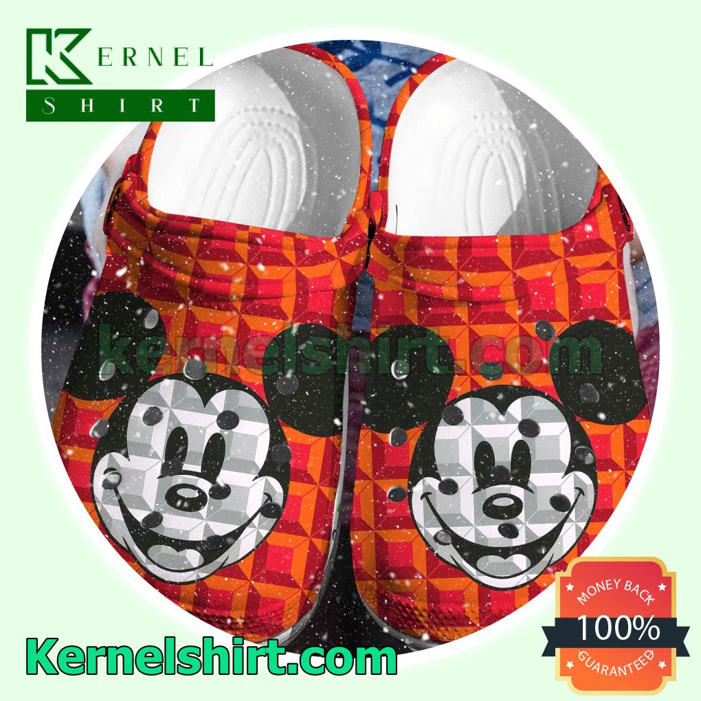 Mickey Mouse Geometric Pattern Clogs Shoes Slippers Sandals