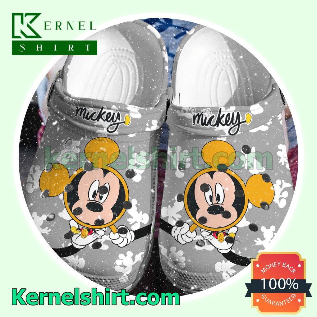 Mickey Mouse Grey Clogs Shoes Slippers Sandals