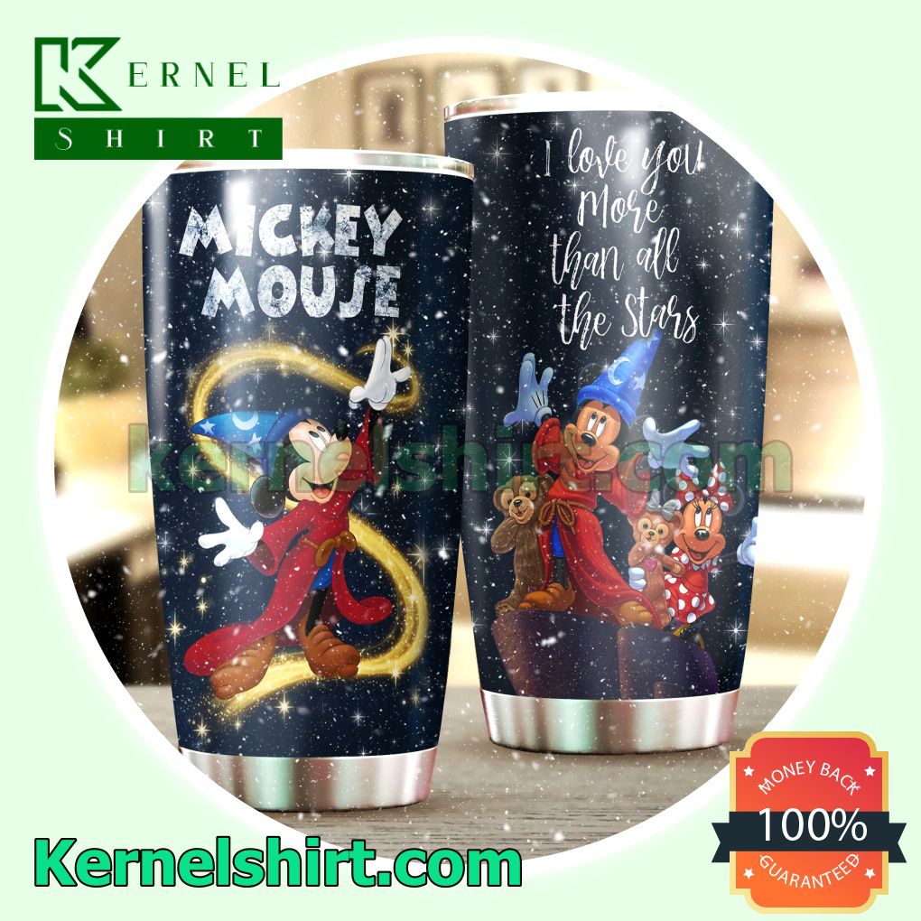 Mickey Mouse I Love You More Than All The Stars Tumbler Cup