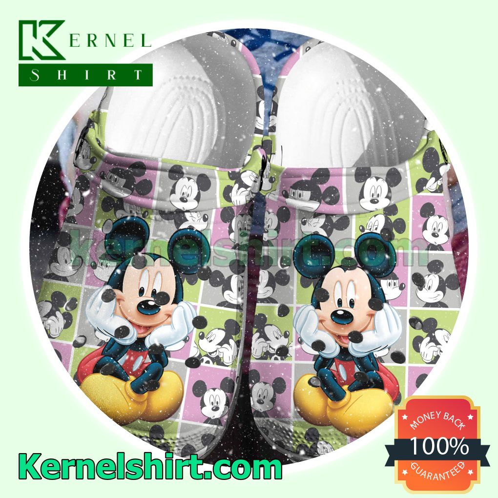 Mickey Mouse Photo Collage Clogs Shoes Slippers Sandals