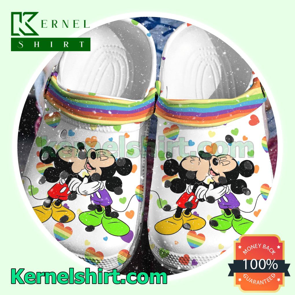 Mickey Mouse Pride Lgbt Clogs Shoes Slippers Sandals